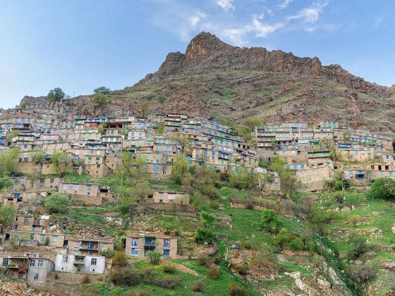 Howraman village in Zagros Mountain, Iran