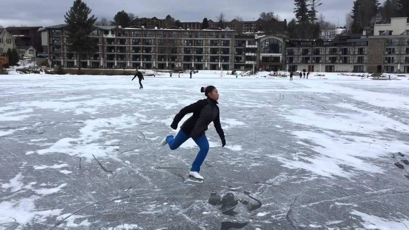 Ice skating at Mirror Lake