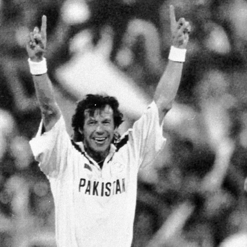 Imran Khan celebrates