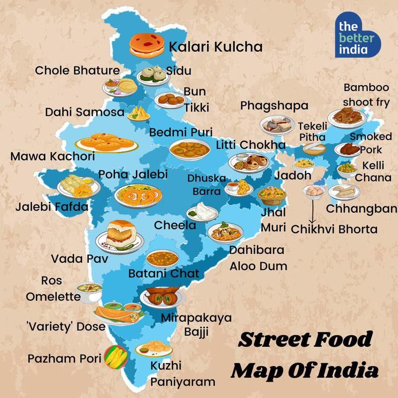 Indian street food map