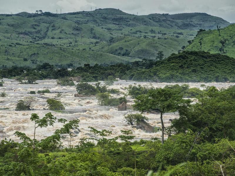 Inga Rapids of Livingstone Falls at Lower Congo River