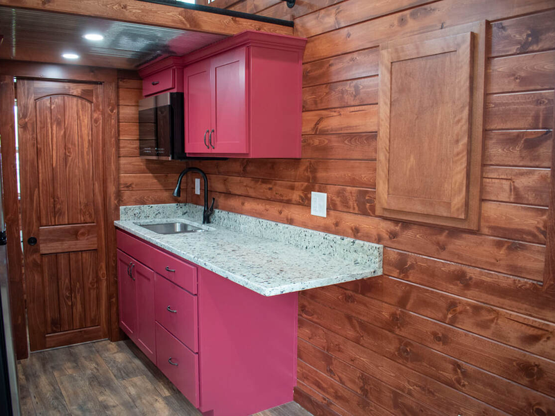 Inside a tiny house made from a container