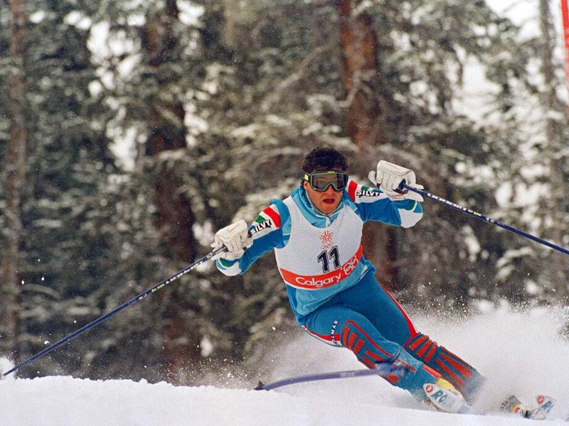 Italian skier Alberto Tomba
