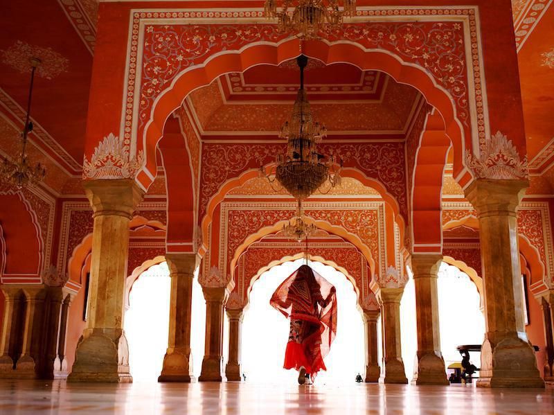 Jaipur, India red temple