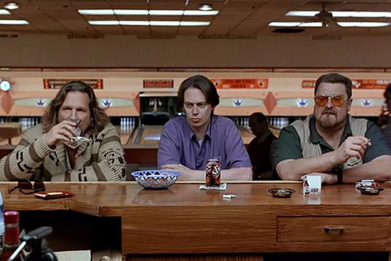 The Dude and his friends like to hang out at the bowling alley.