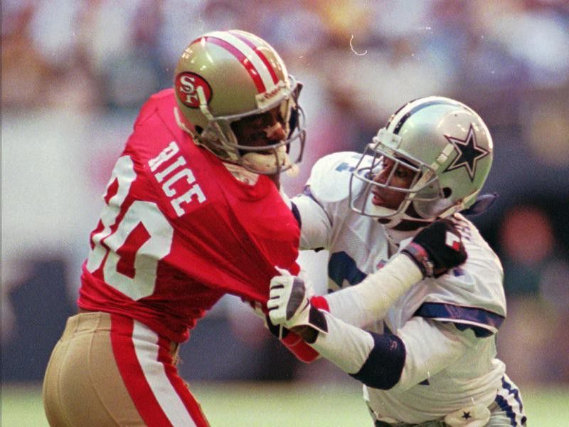 Jerry Rice and Deion Sanders