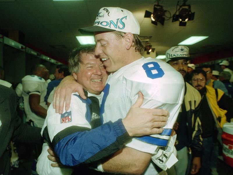 Jimmy Johnson and Troy Aikman