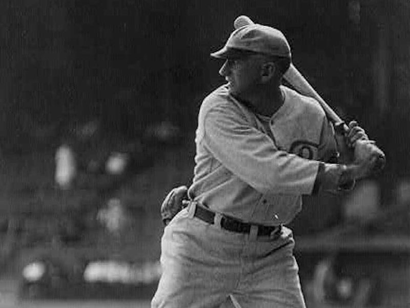 Joe Jackson hitting in 1920