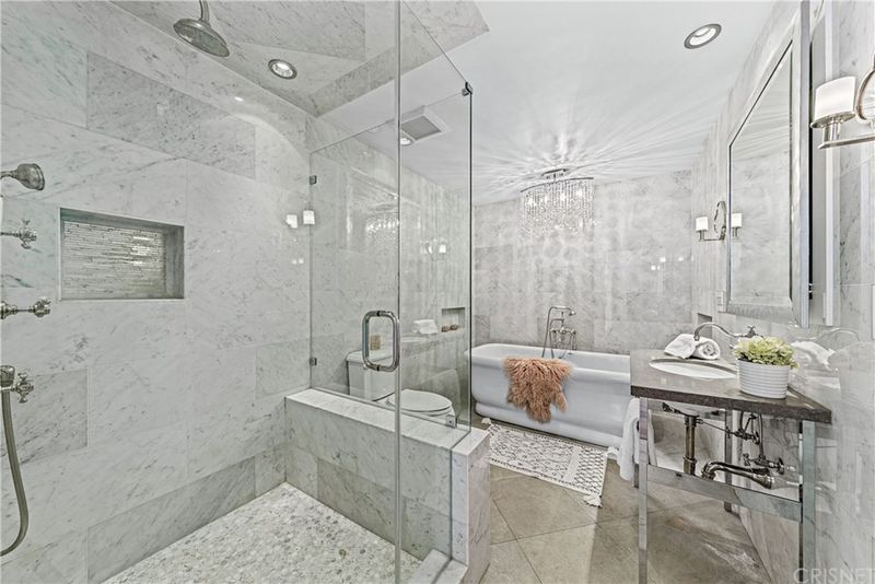 Joe Rogan's House - Marble bathroom