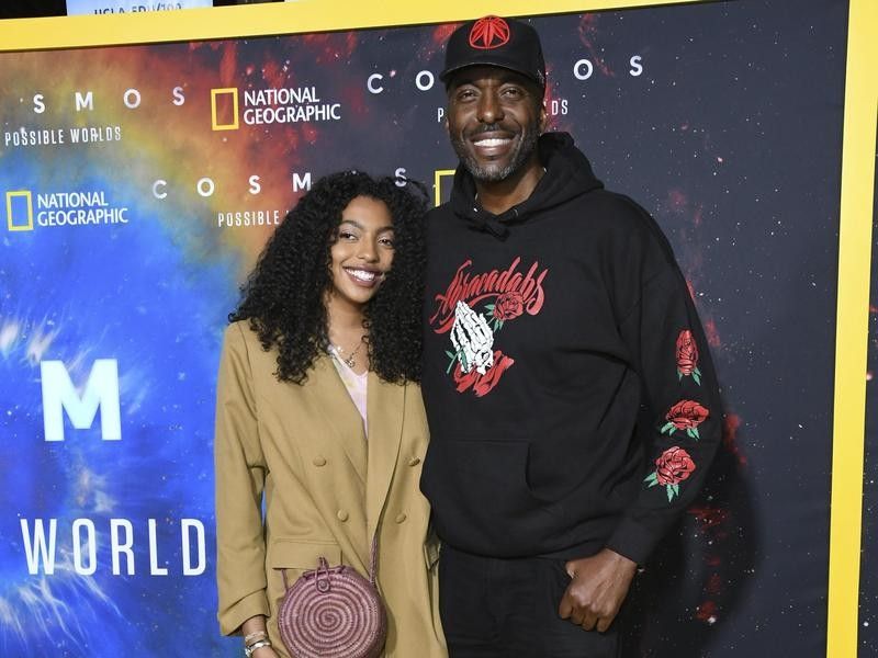 John Salley with Tyla Salley at National Geographic premiere
