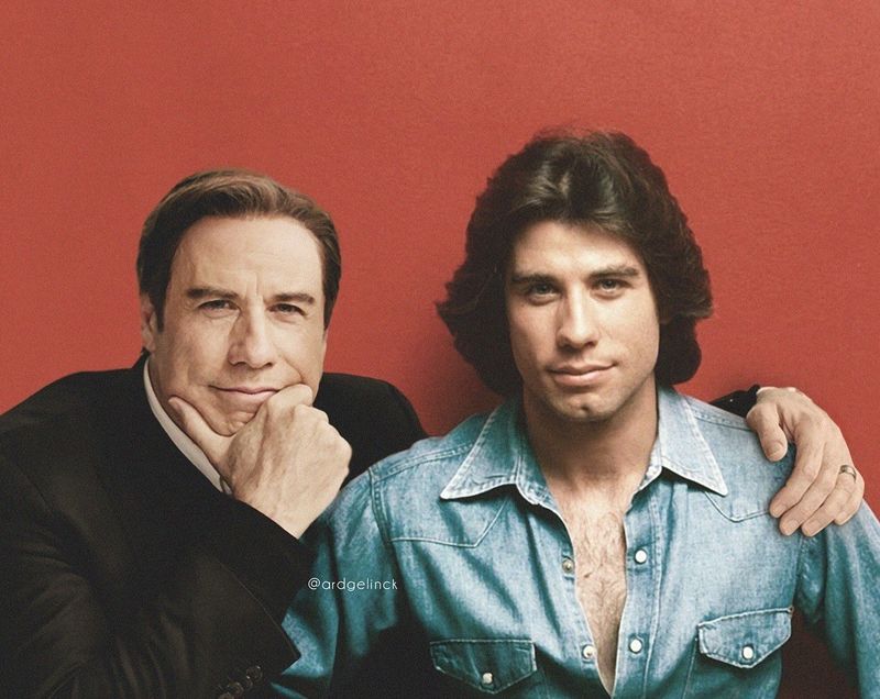 John Travolta young and old