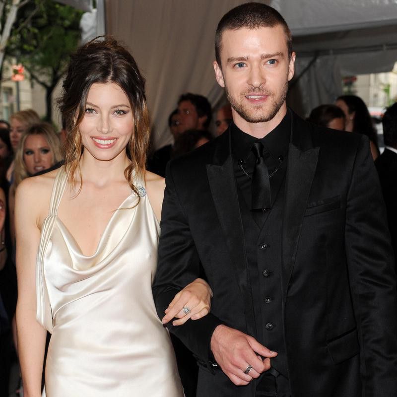 Justin Timberlake and Jessica Biel arriving at Met Gala