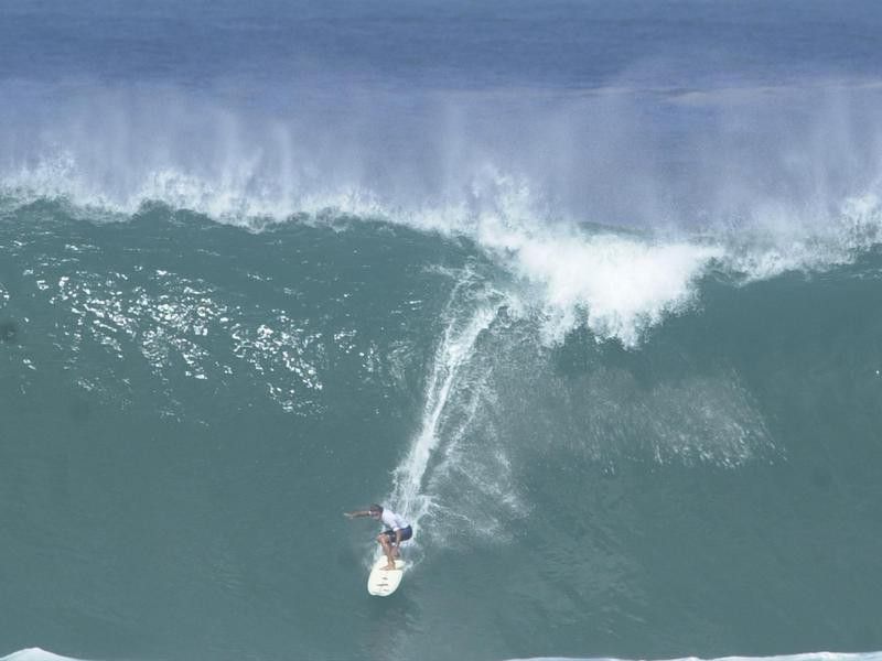Kelly Slater on a big wave
