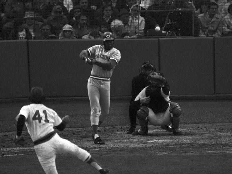 Ken Griffey hits an RBI double in World Series at Fenway Park