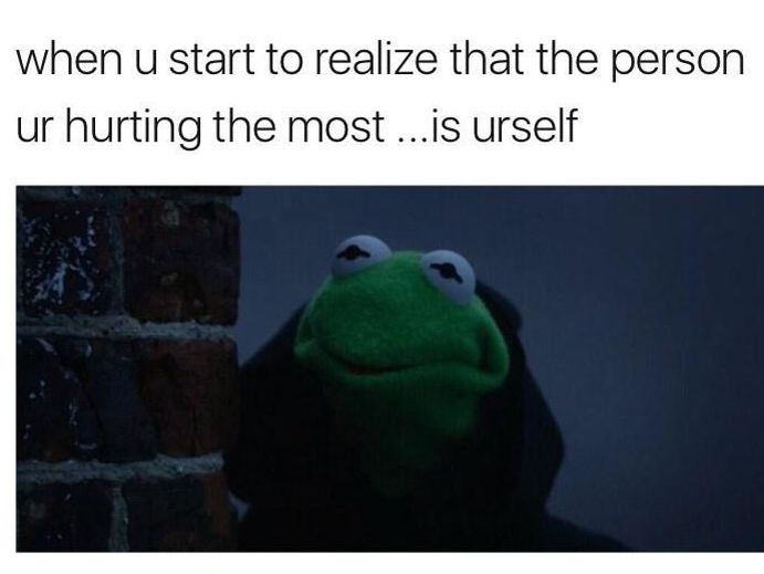 Kermit in dark image