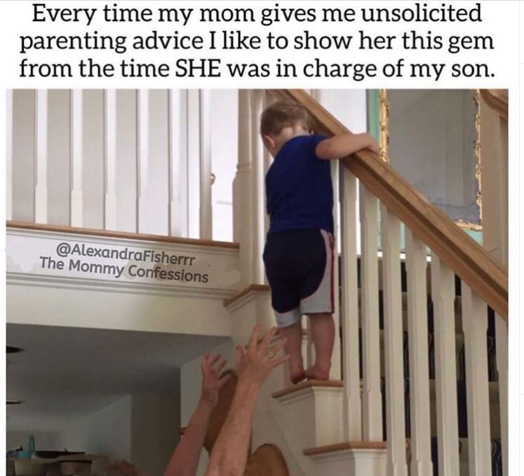 Kid on stairs meme