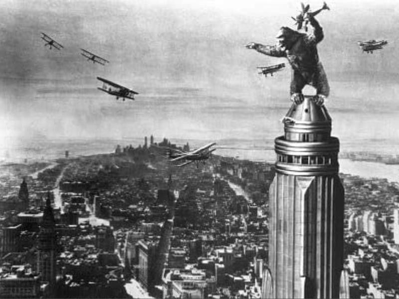 King Kong throwing a plane