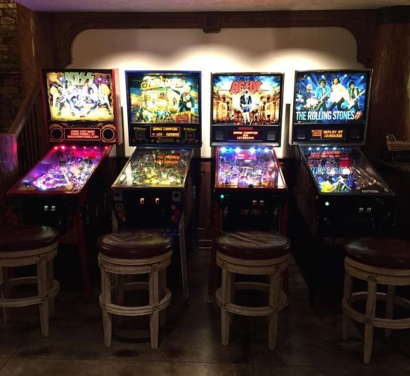 KISS, AC/DC and Roiling Stones pinball machines