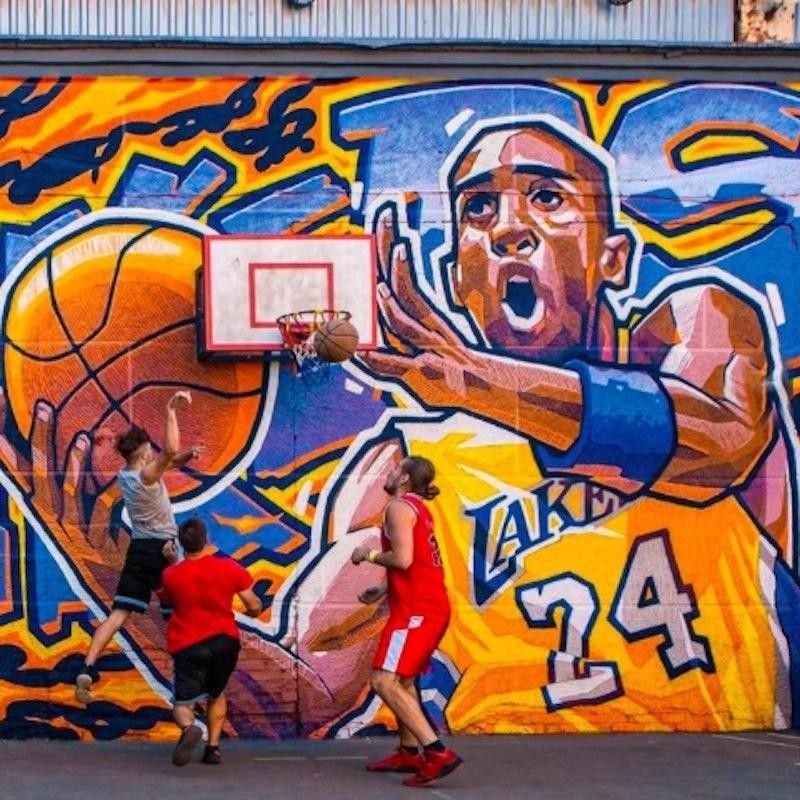 Kobe Bryant mural in Russia