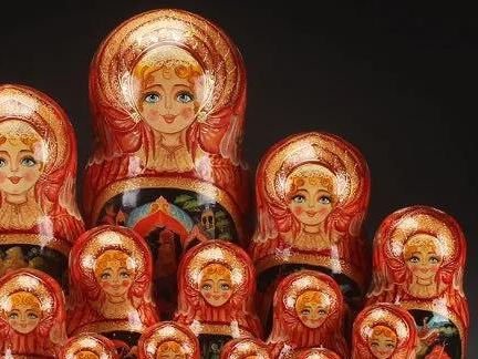 Large Set of Hand Painted Dolls