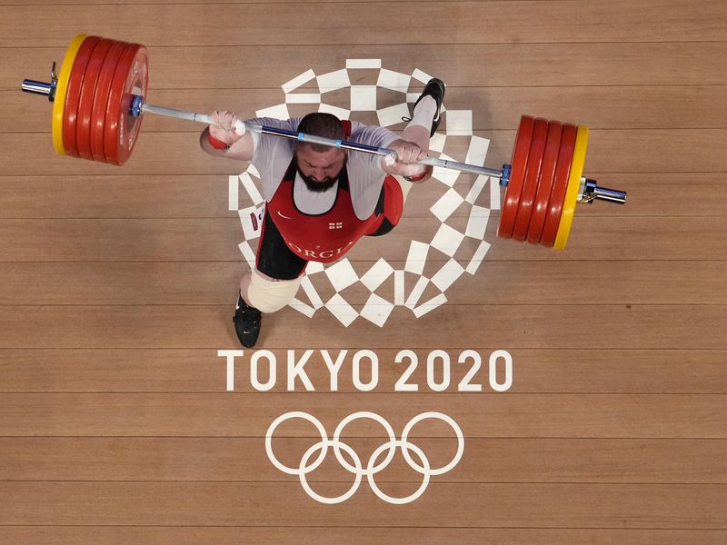 Lasha Talakhadze competes in men's +109kg weightlifting event 2020 Summer Olympic Games