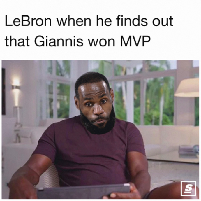 LeBron, Giannis meme