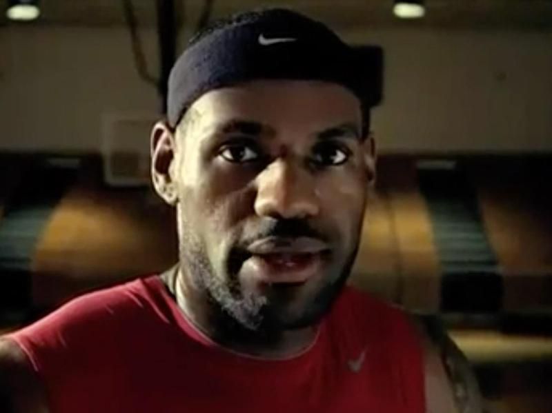 LeBron James in Nike commercial