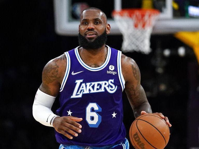 LeBron James with the Los Angeles Lakers