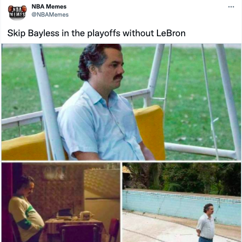 LeBron, Skip Bayless meme