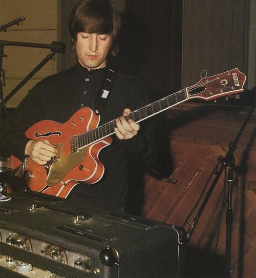 Lennon with the Gretsch