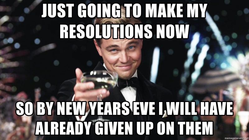 Leo DiCaprio New Year's resolutions memes