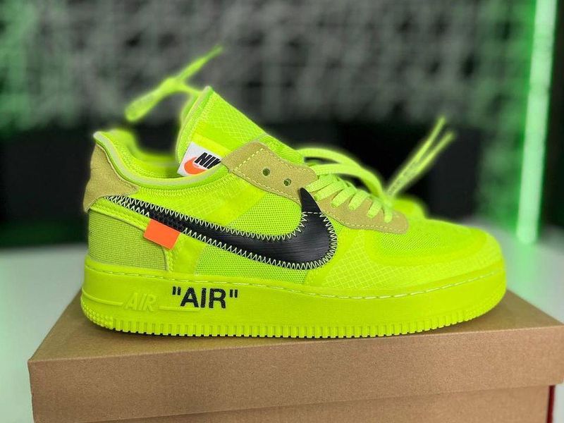 Lime green Nike Air Force Ones