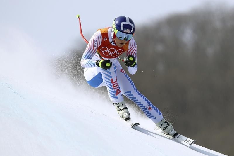 Lindsey Vonn competes in women's downhill at 2018 Winter Olympics in South Korea