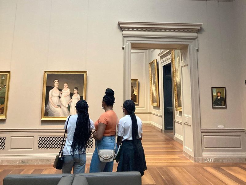 Looking at art in National Gallery of Art