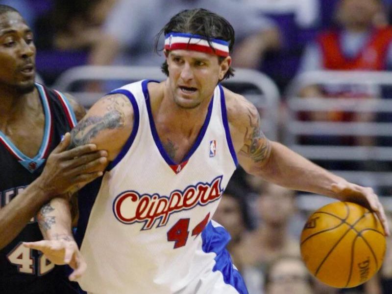 Los Angeles Clippers center Cherokee Parks dribbling
