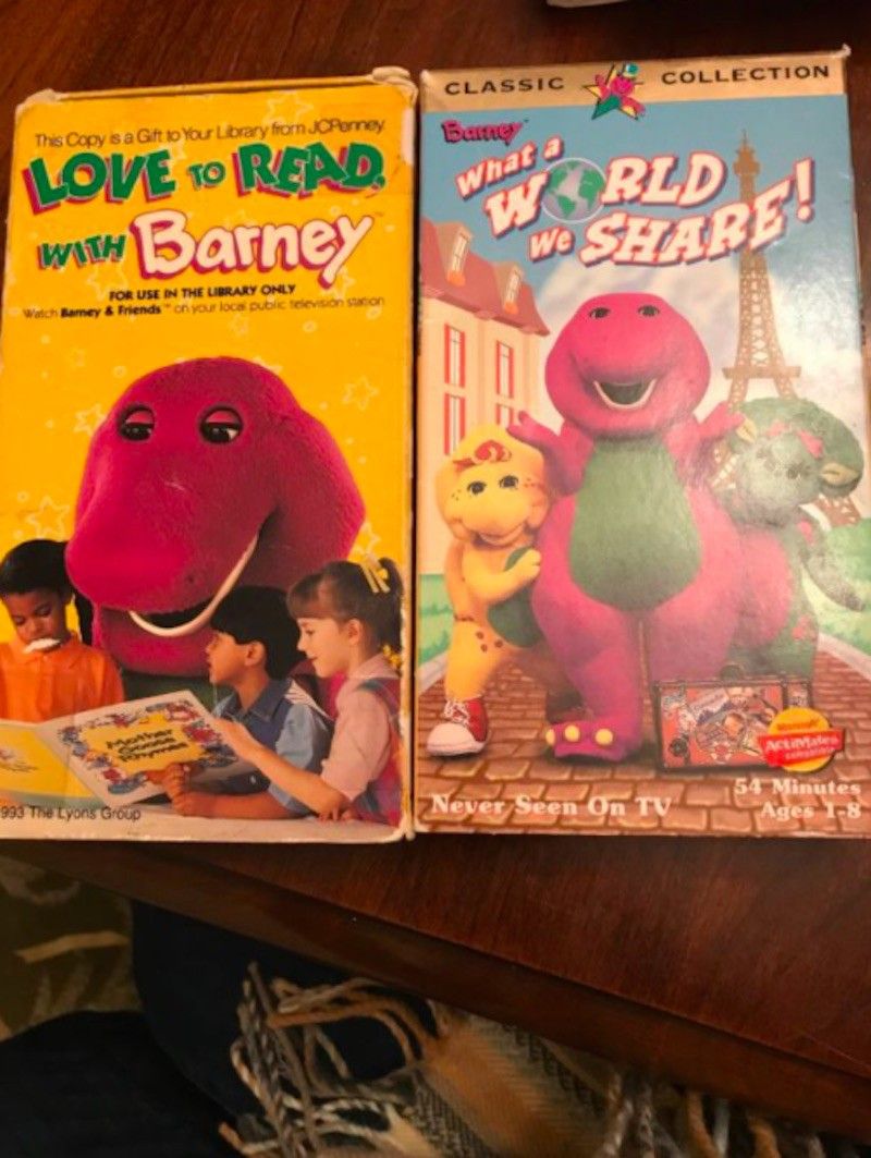 Love to Read With Barney VHS tape