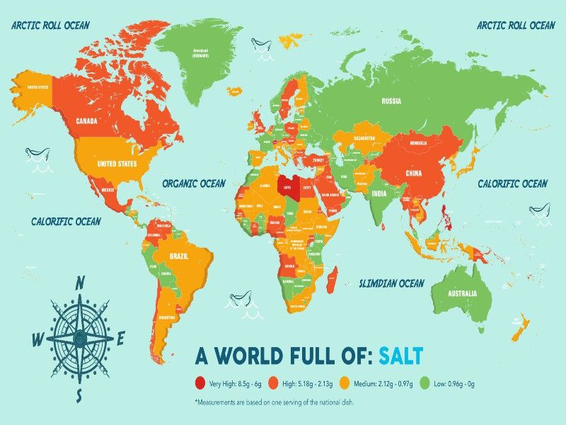Map of global salt consumption