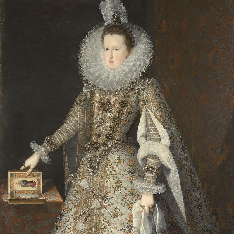 Margaret of Austria wearing La Peregrina Pearl