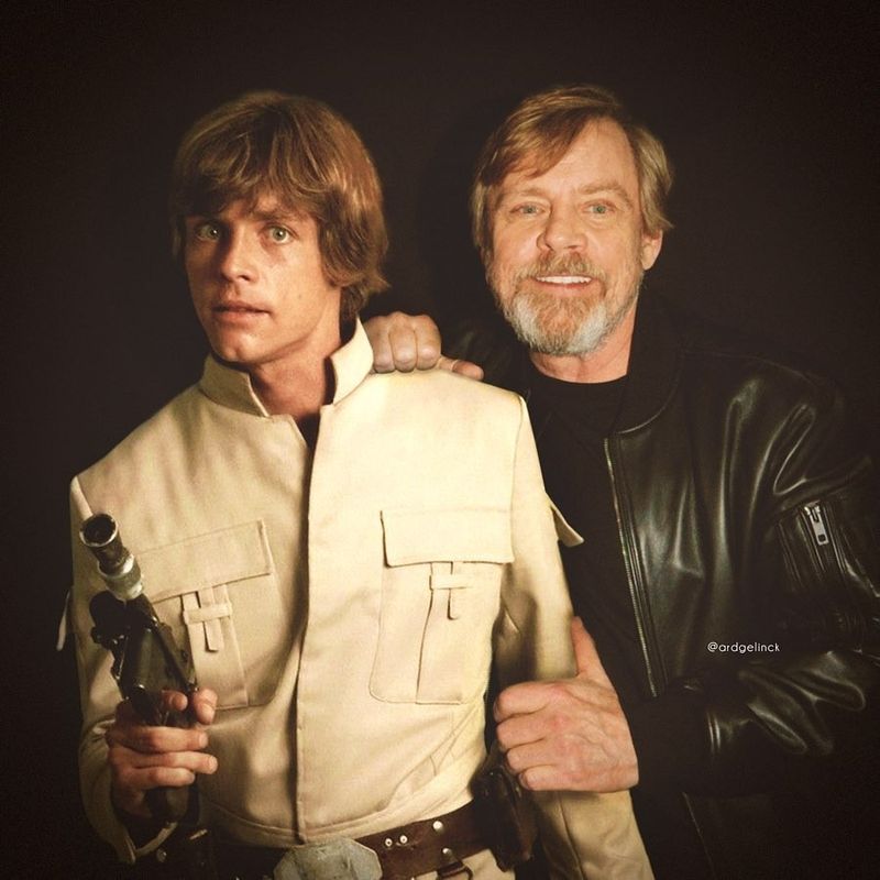 Mark Hamill and Luke Skywalker