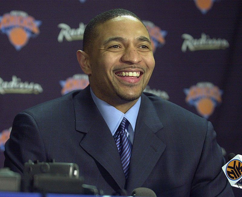Mark Jackson speaks at news conference before the team's NBA basketball game