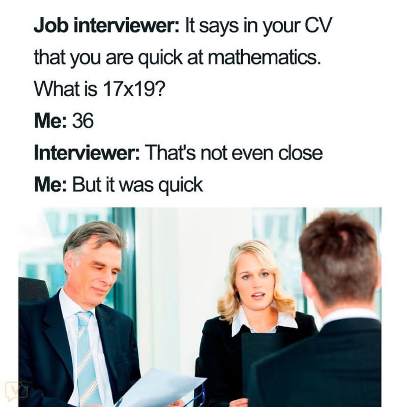 Math question at the job interview