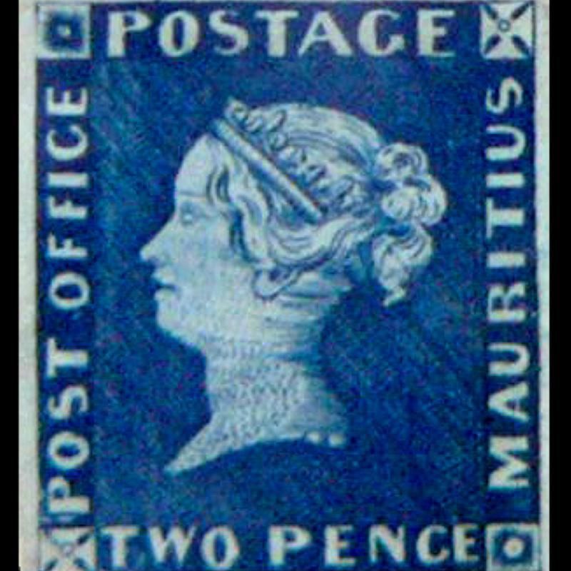 Mauritius Post Office Two Penny Blue