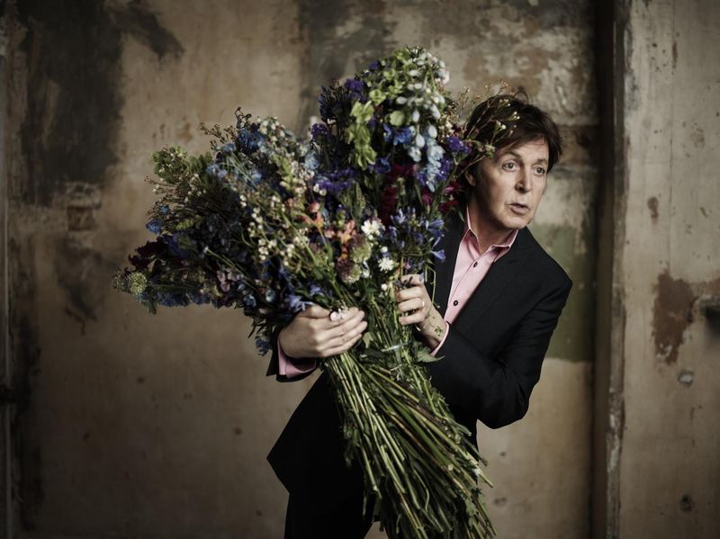 McCartney with flowers