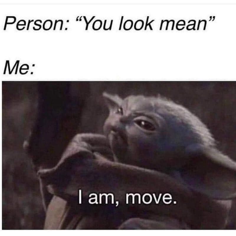 Mean Baby Yoda meme