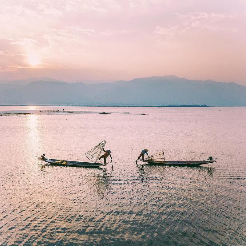 Men fishing in Vietnam