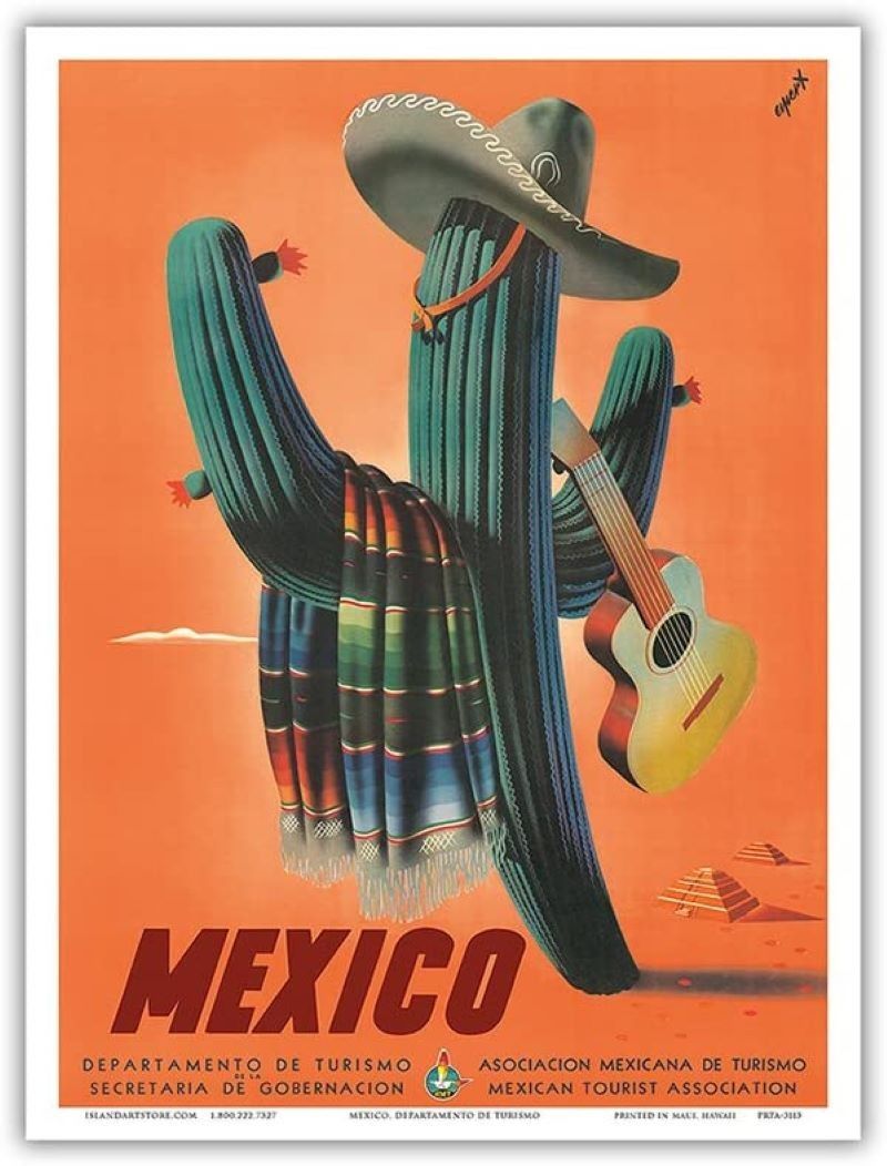 Mexico travel poster by Esbert