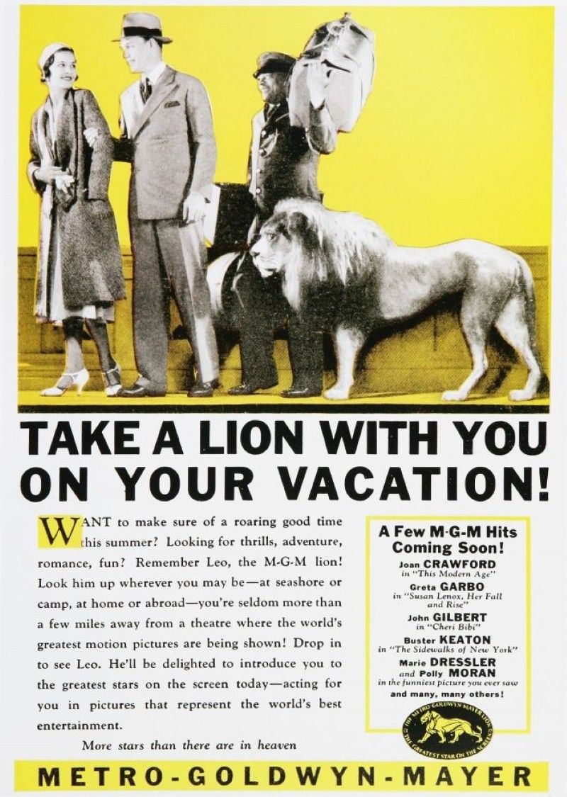 MGM travel ad from the 1930s