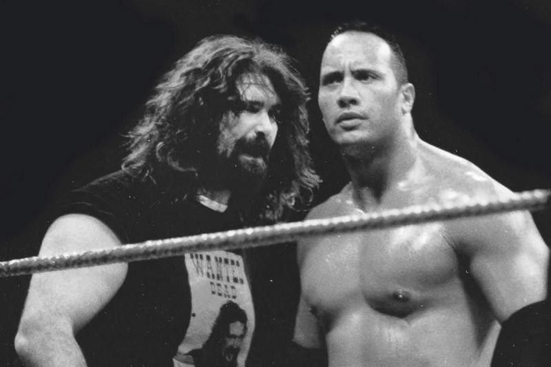 Mick Foley and The Rock