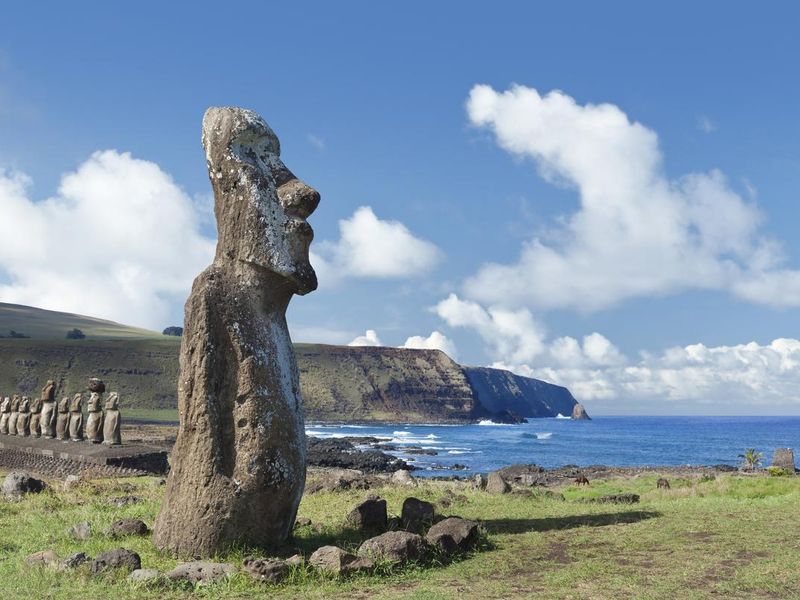 Moai at Easter Island Chile