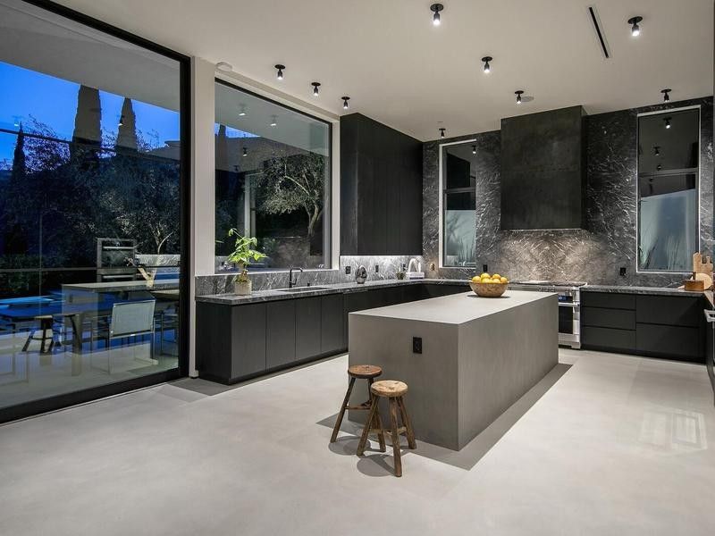 Modern kitchen with brutalist vibes